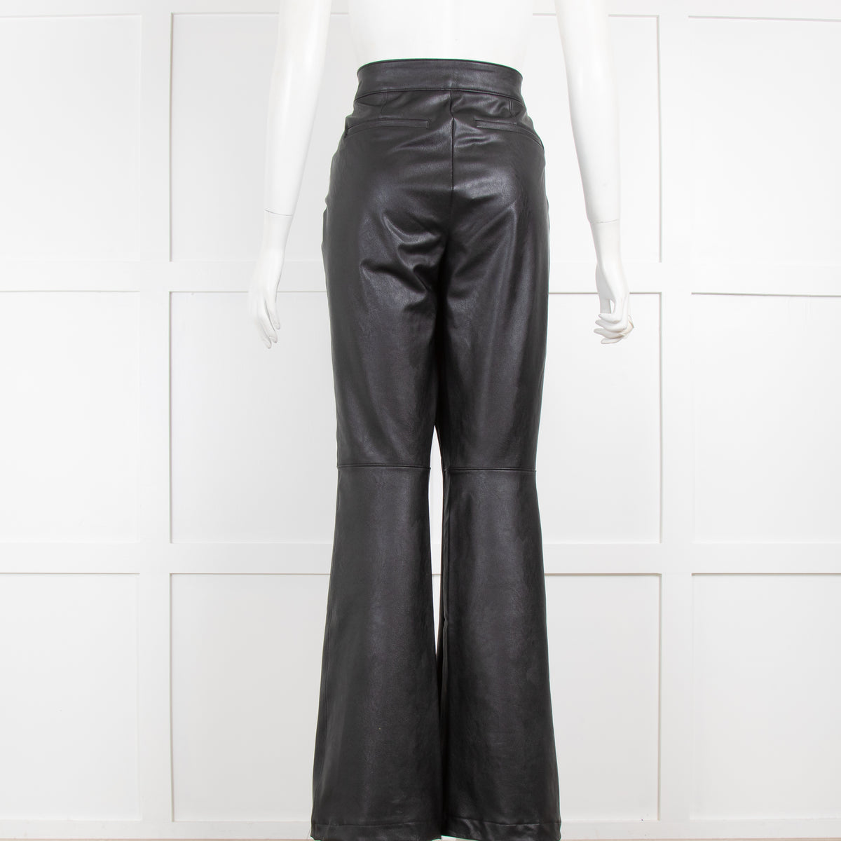 Spanx Black Faux Leather Bootleg Trouser