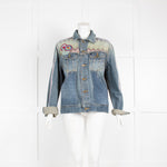 Mrs Lang Blue Denim Embellished Jacket