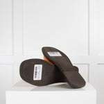 Tory Burch Orange Double T Sport Slides