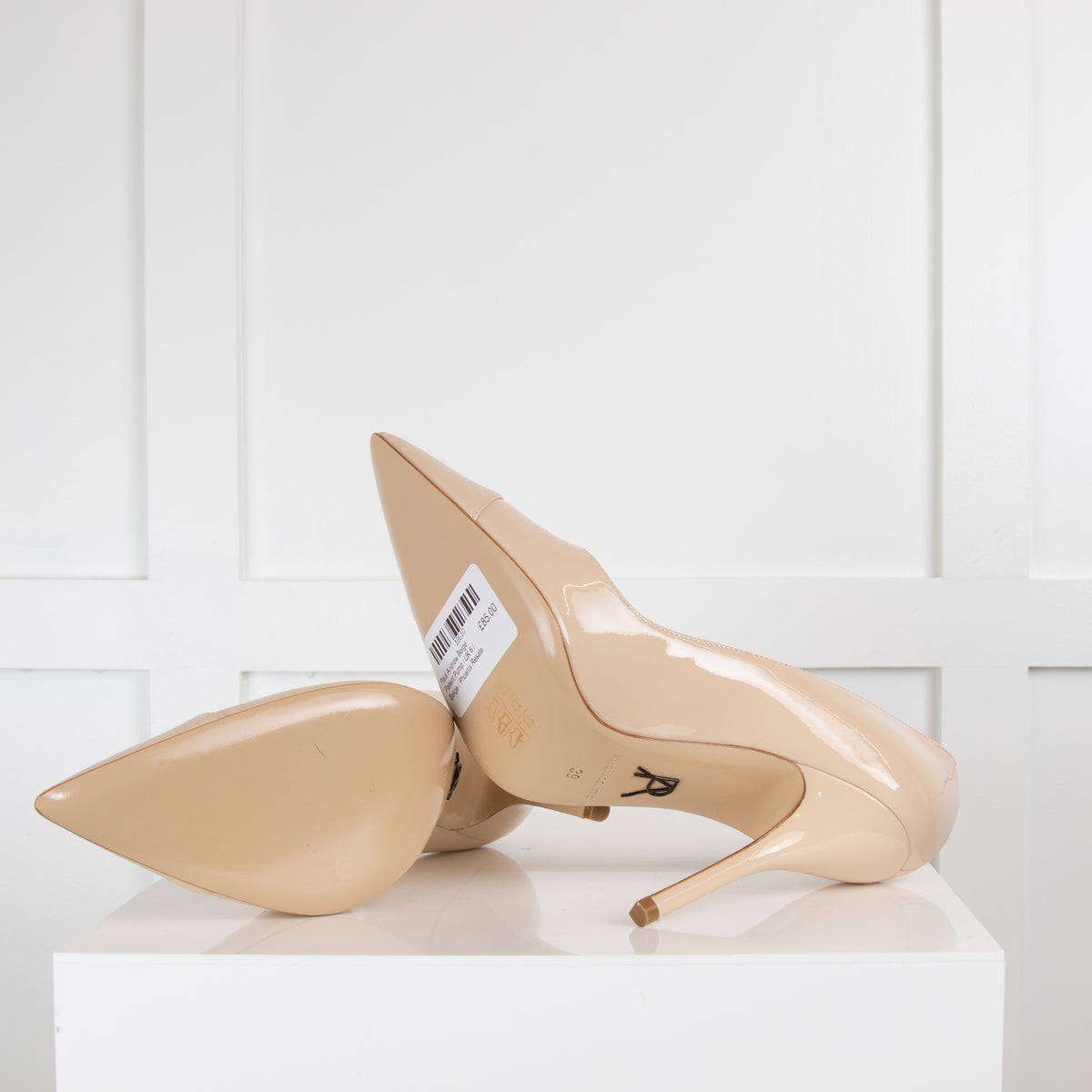 Paul Andrew Beige Patent Pump