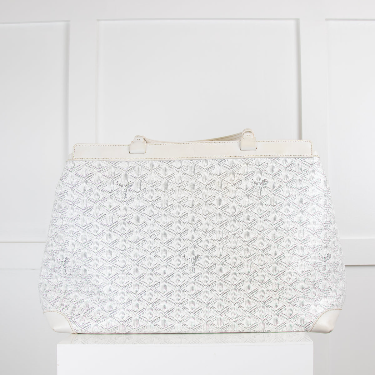 Goyard White Coated Canvas Bellechasse Bag
