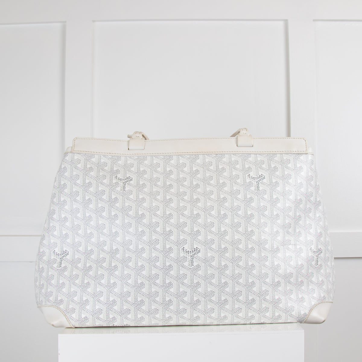 Goyard White Coated Canvas Bellechasse Bag