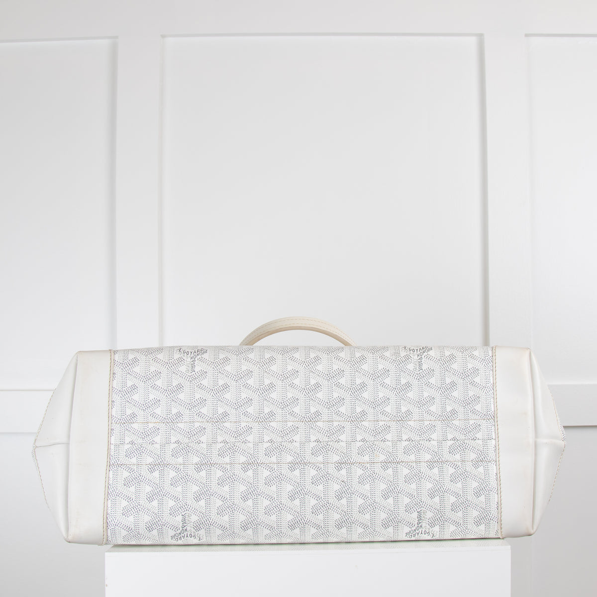 Goyard White Coated Canvas Bellechasse Bag