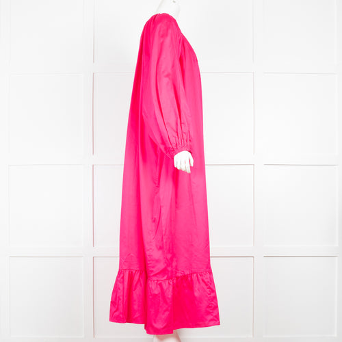The Malama Studio Fuschia Cotton Long Dress