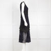 Three Floor Navy Lace Crochet Midi Dress