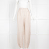 12Storeez Oatmeal Linen Paperbag Trousers