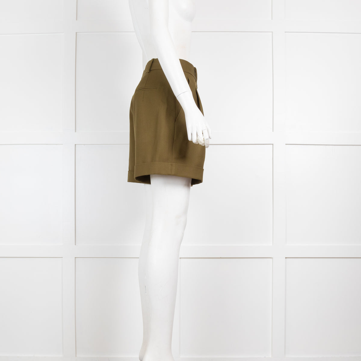 Racil Khaki Pleated Shorts