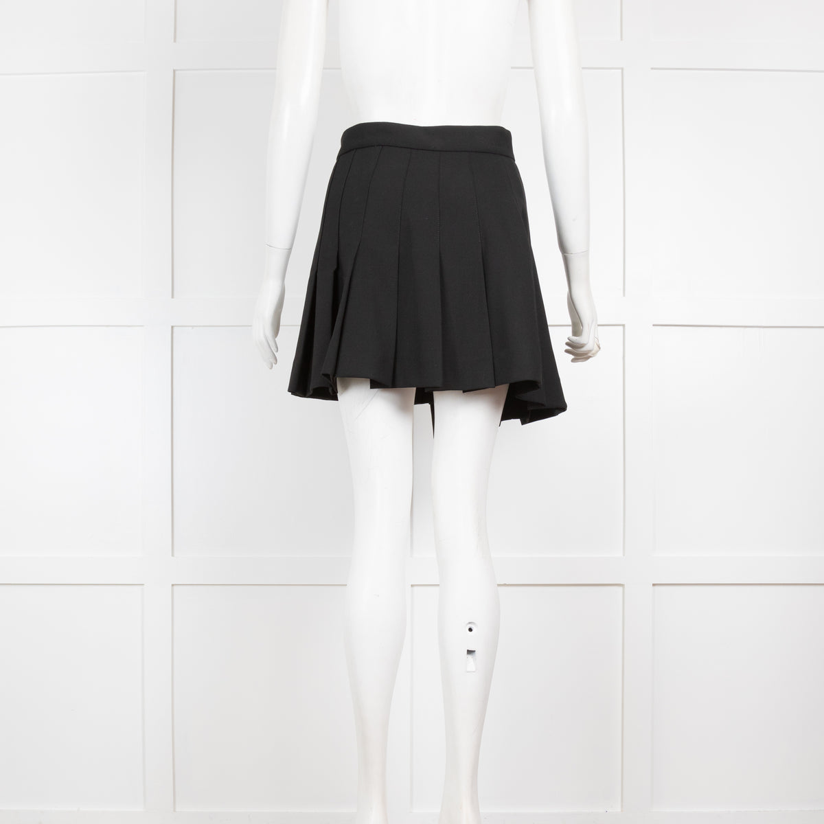 Maje Black Pleated Skort with Buckle