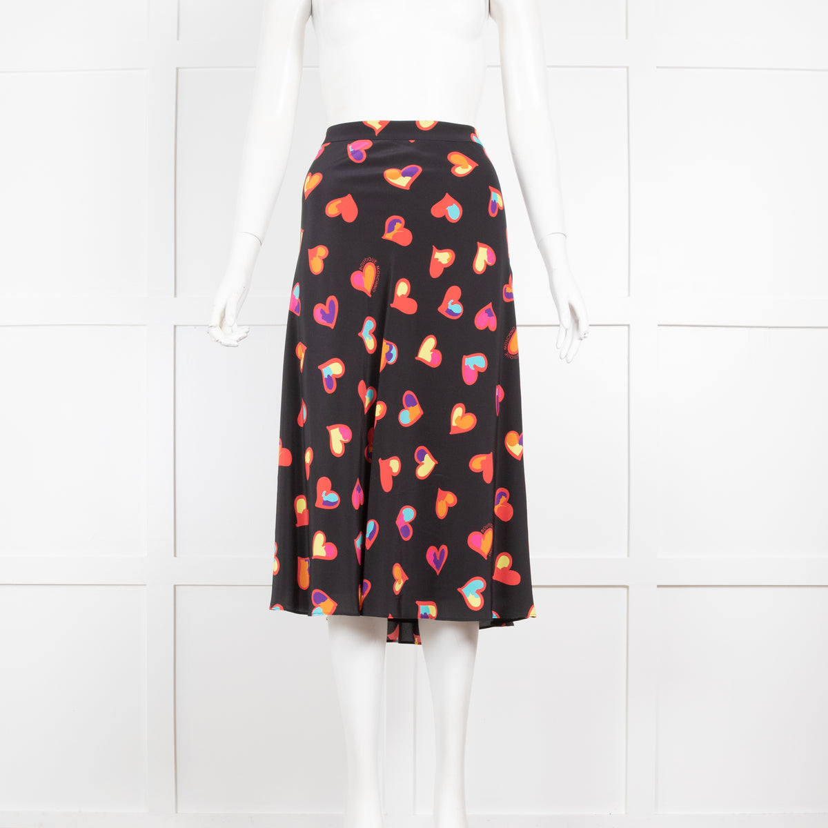 Moschino Boutique Black Skirt with Hearts