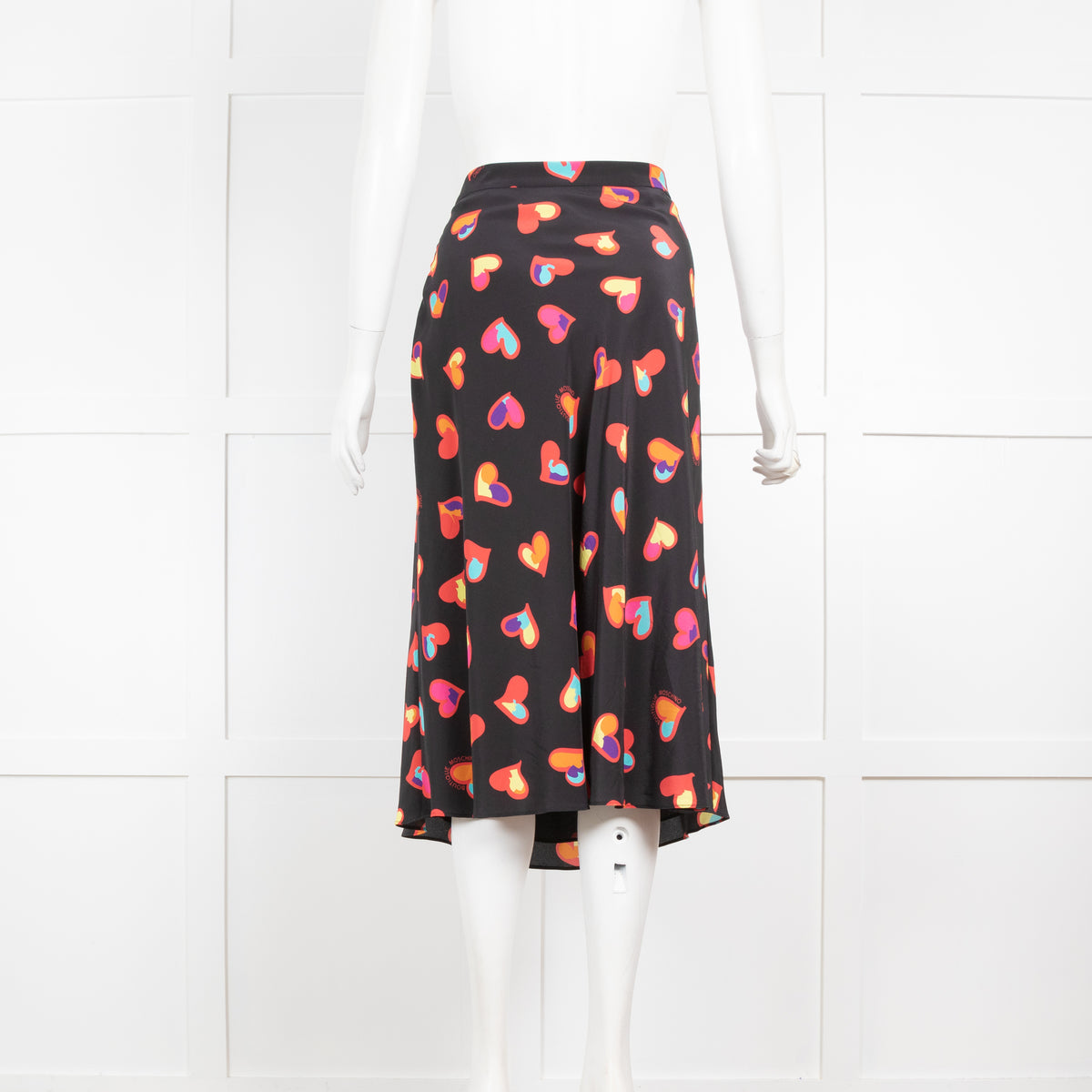 Moschino Boutique Black Skirt with Hearts