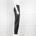 Max Mara Black Faux Leather Trousers
