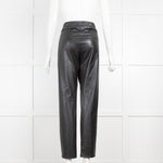 Max Mara Black Faux Leather Trousers
