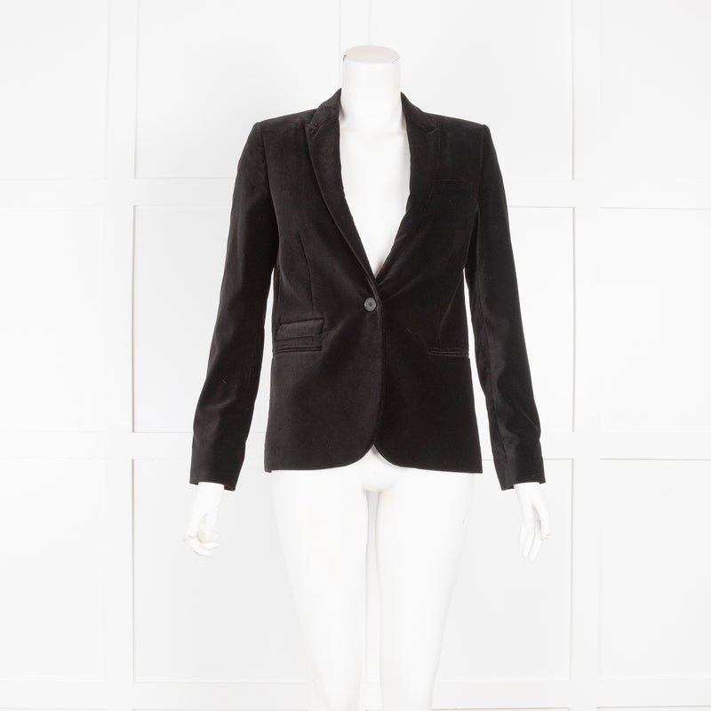 The Kooples Black Velvet Blazer