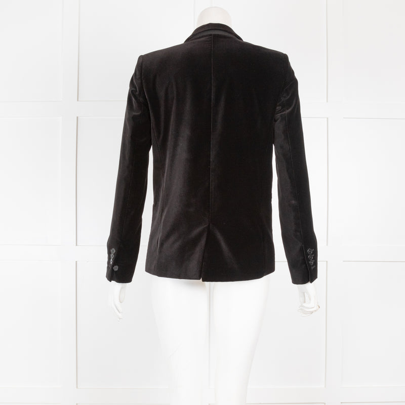 The Kooples Black Velvet Blazer