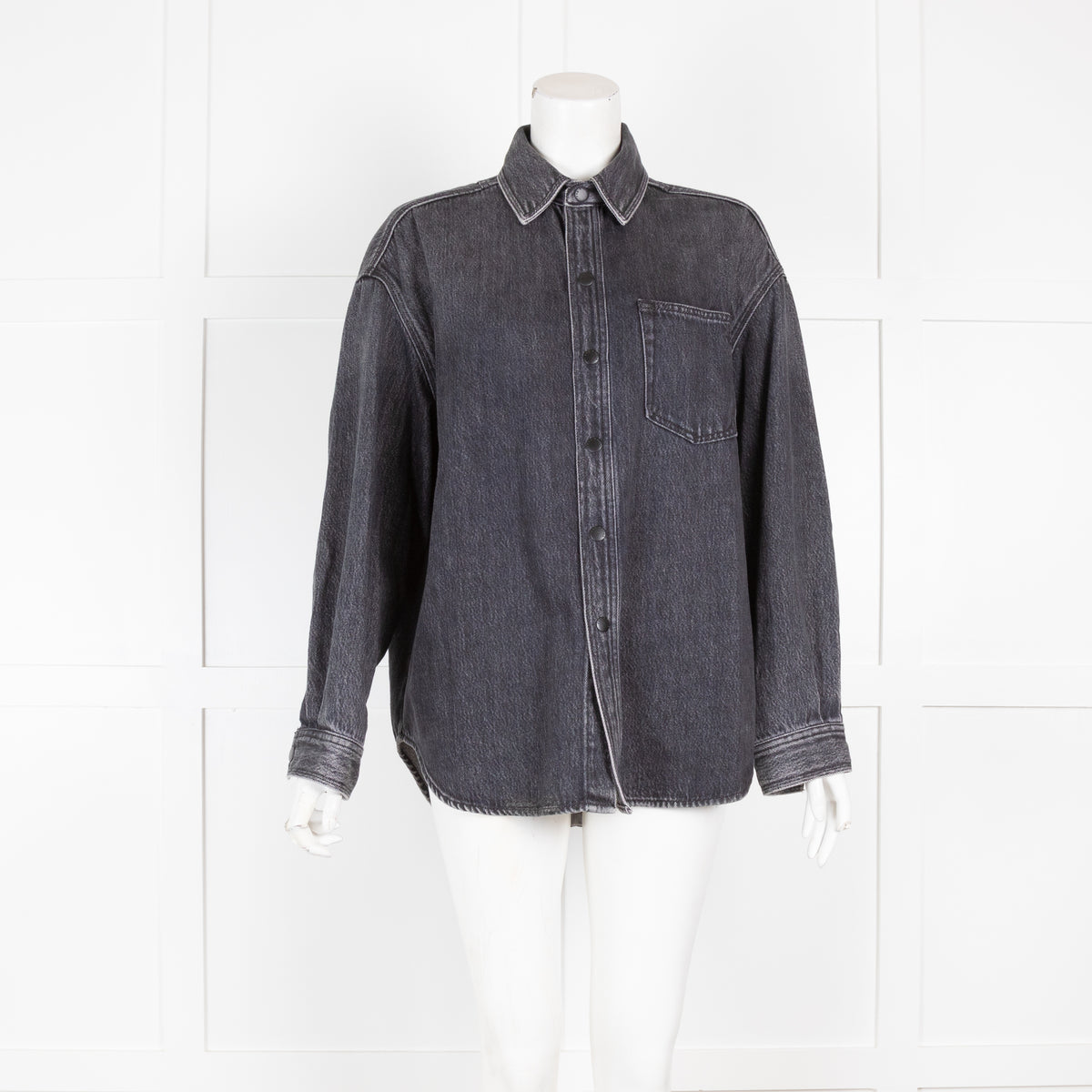 Rag & Bone Black Denim Oversized Shirt