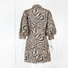 Ganni Tan Tiger Print Dress