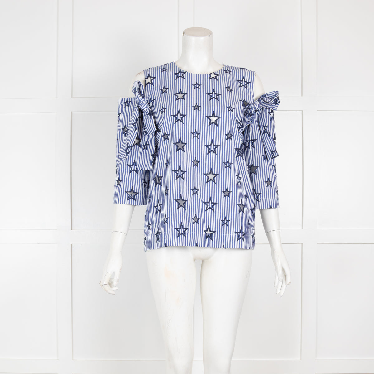 Sandro Blue Stripe Star Top