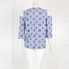 Sandro Blue Stripe Star Top