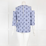 Sandro Blue Stripe Star Top