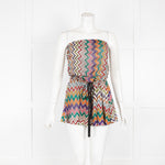 Missoni Patterned Strapless Playsuit