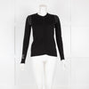 Bella Freud Black Thin Knit Love Hate Cardigan