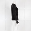 Bella Freud Black Thin Knit Love Hate Cardigan