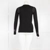 Bella Freud Black Thin Knit Love Hate Cardigan