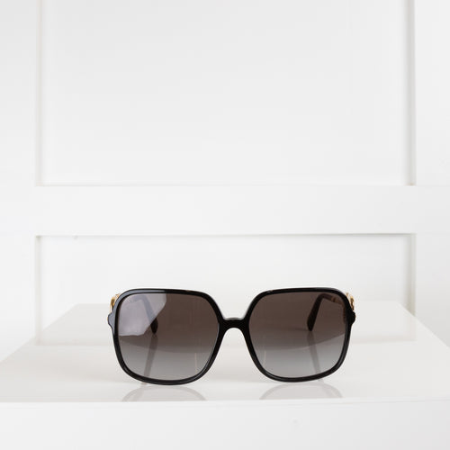 Valentino Square Black Frame Sunglasses