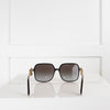 Valentino Square Black Frame Sunglasses