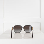 Valentino Square Black Frame Sunglasses