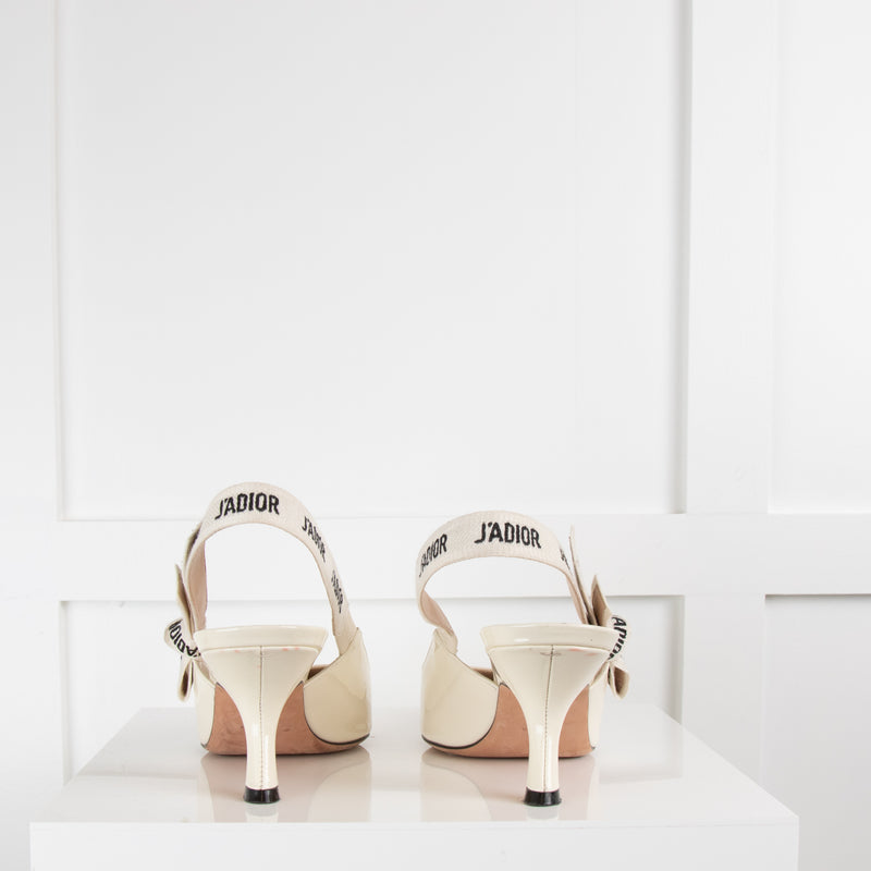 Dior J'adior Patent Cream Slingback Pump