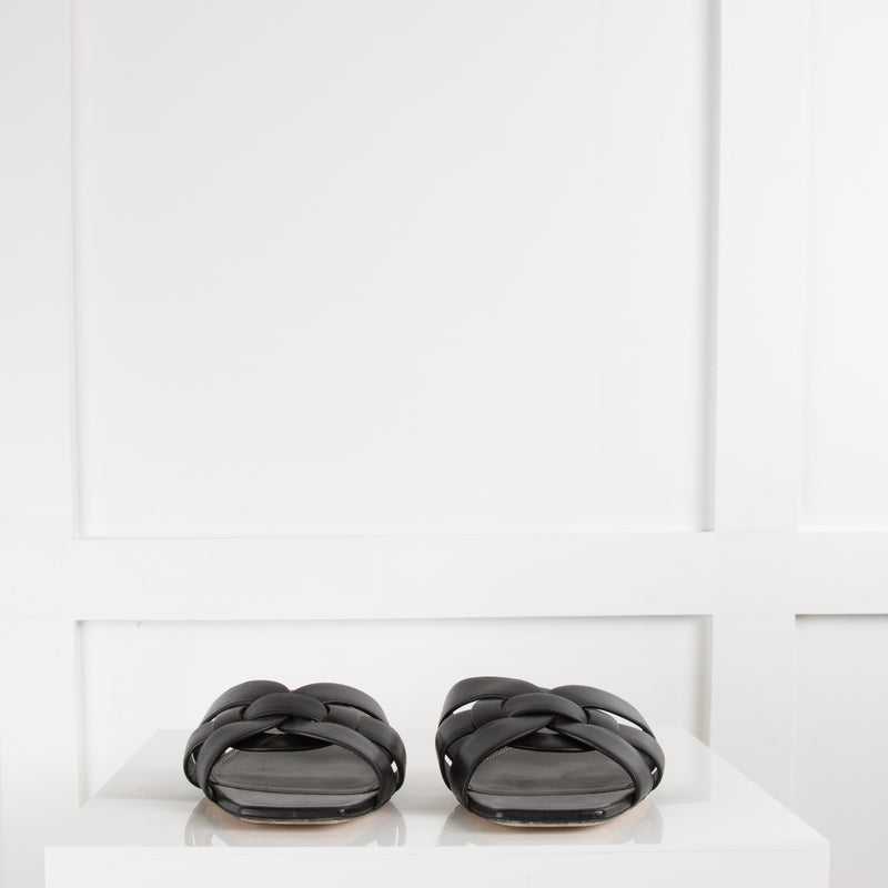 Saint Laurent Black Tribute Sandal