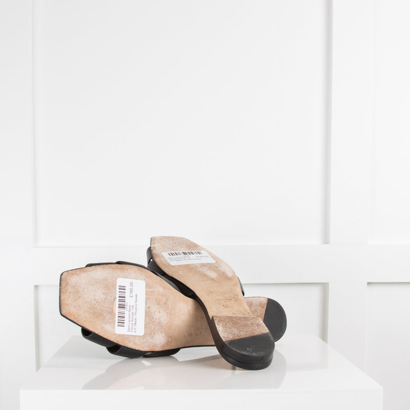 Saint Laurent Black Tribute Sandal