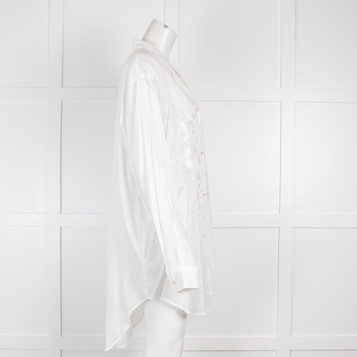 Etro 48 White Shirt With Sequin Detail