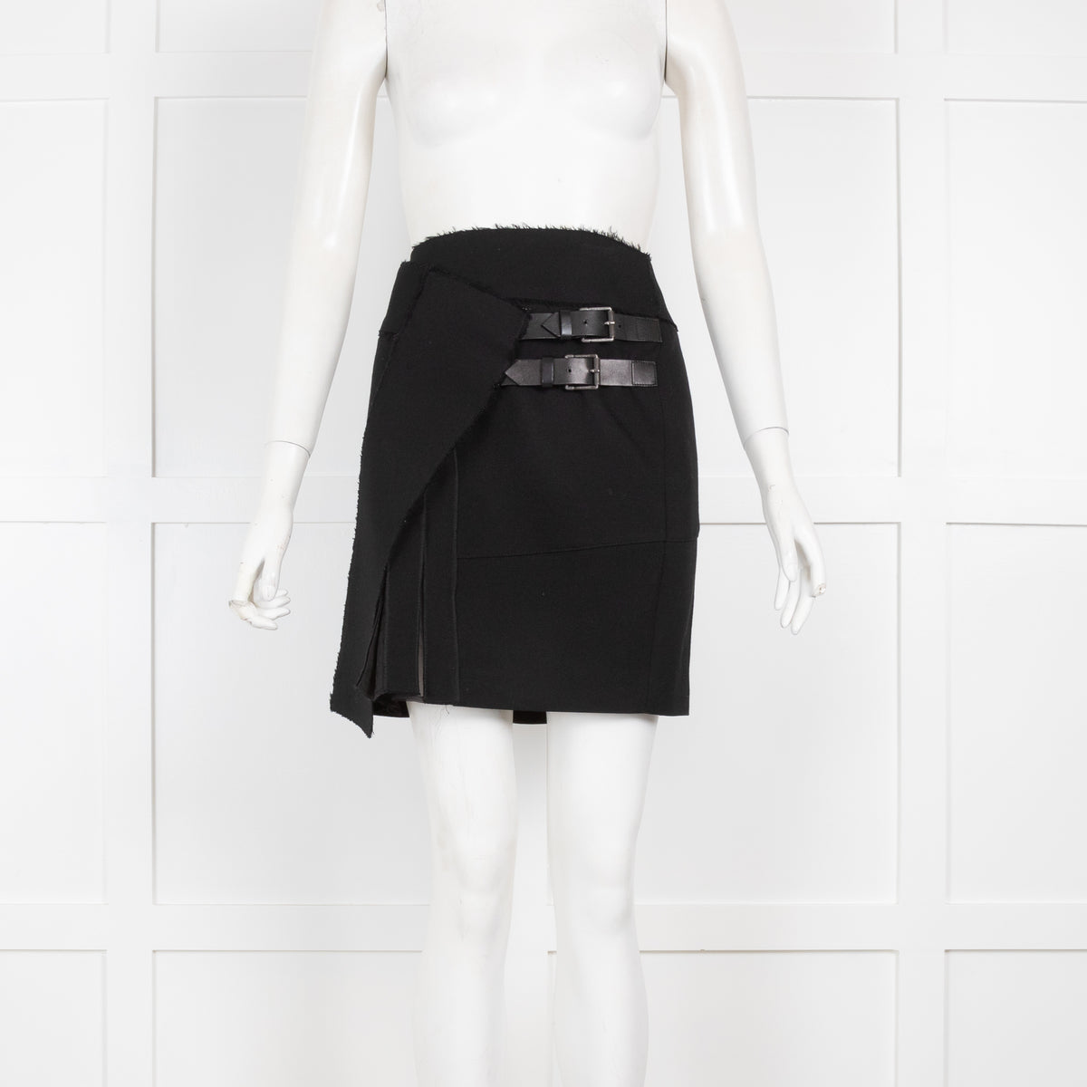 Belstaff Black Belted Mini Skirt