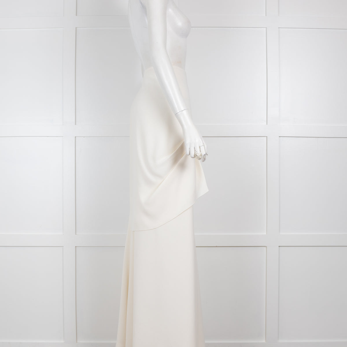 Philosophy Cream Maxi Skirt with Side Rushing