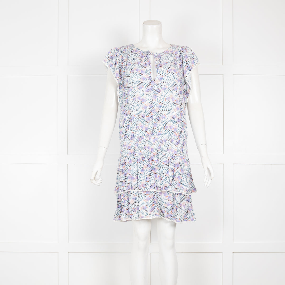 Melissa Odabash Painted Smock Waist Beach Dress