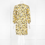 Rixo Yellow Floral Tulip Mini Dress