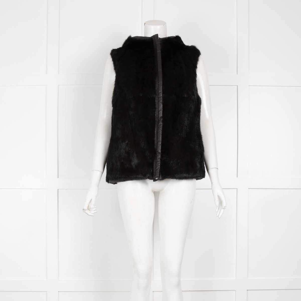 Oakwood Reversible Black Rabbit Fur Gilet
