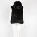Oakwood Reversible Black Rabbit Fur Gilet