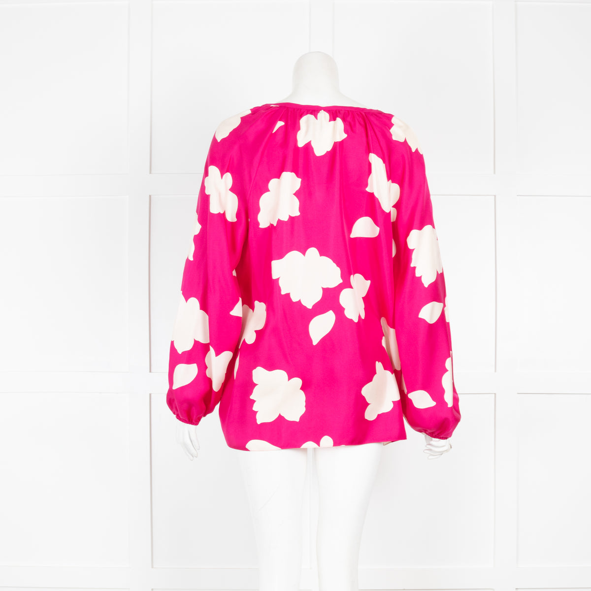 Theory Pink Splotch Flower Blouse