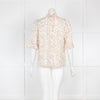 Rebecca Taylor Floral 3/4 Length Sleeve Ruffle Blouse
