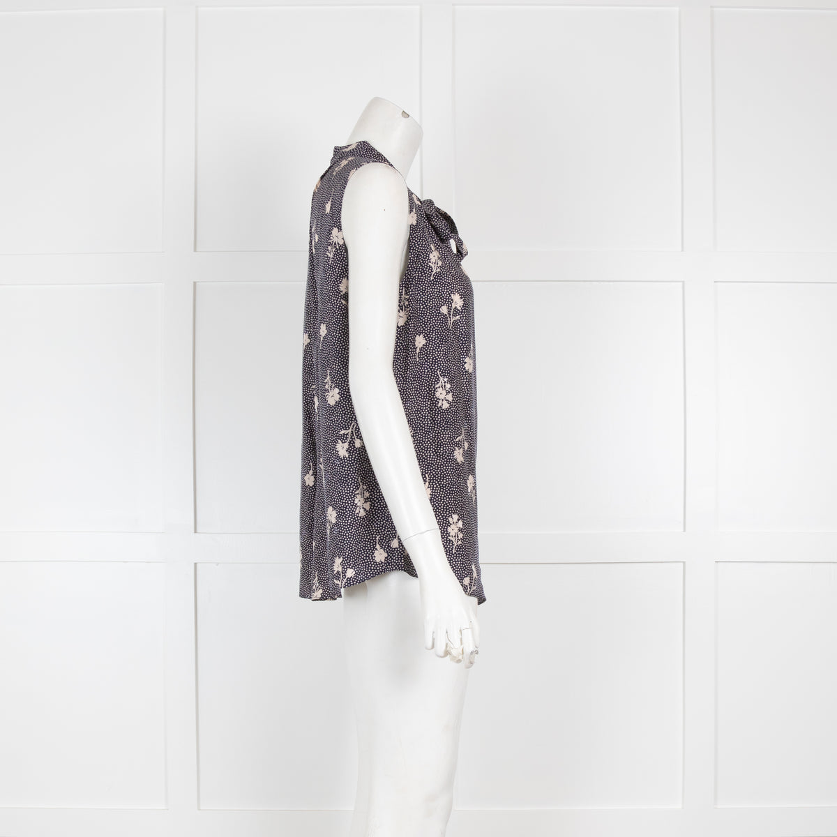 Tailored by Rebecca Taylor Floral tie Neck Sleeveless Blouse