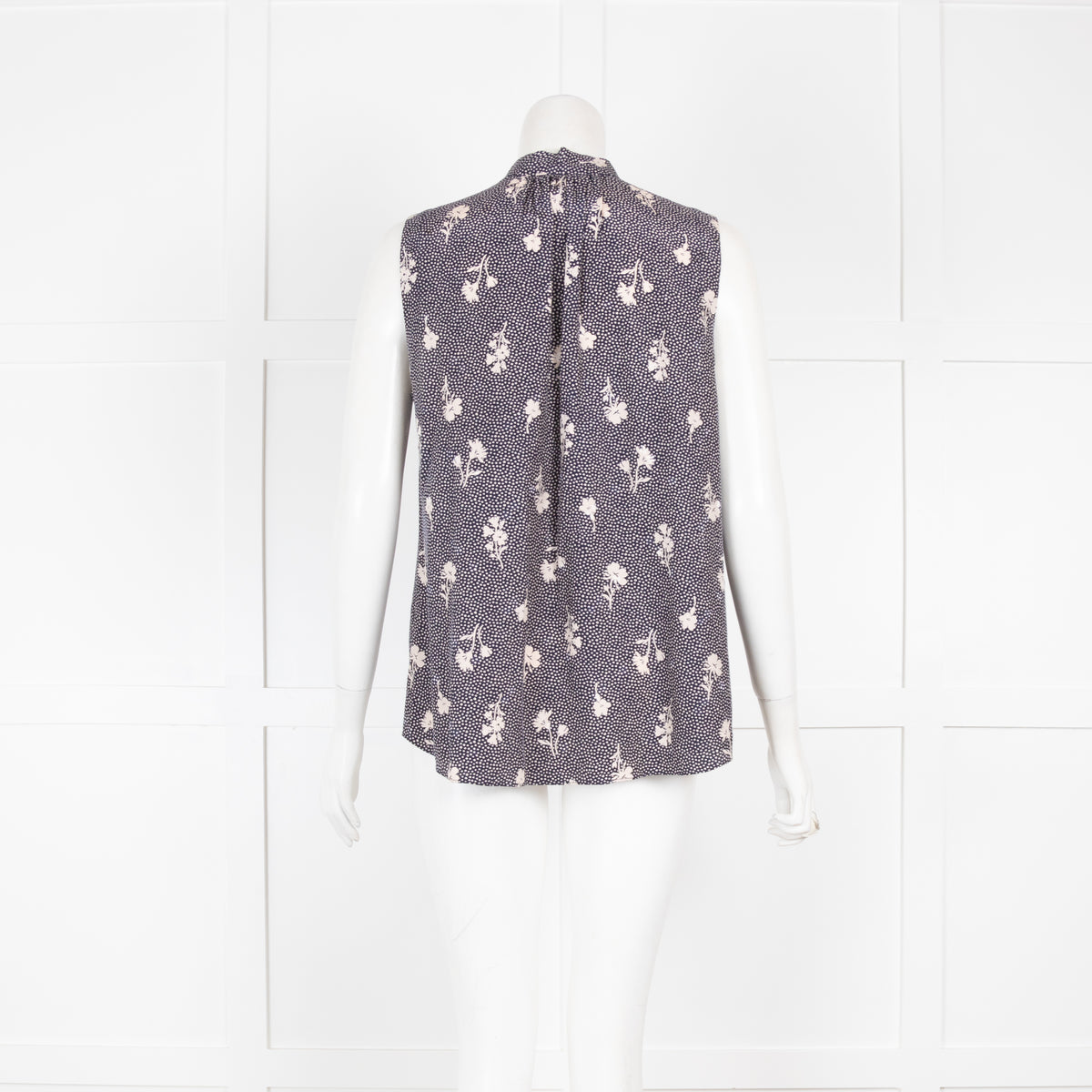 Tailored by Rebecca Taylor Floral tie Neck Sleeveless Blouse