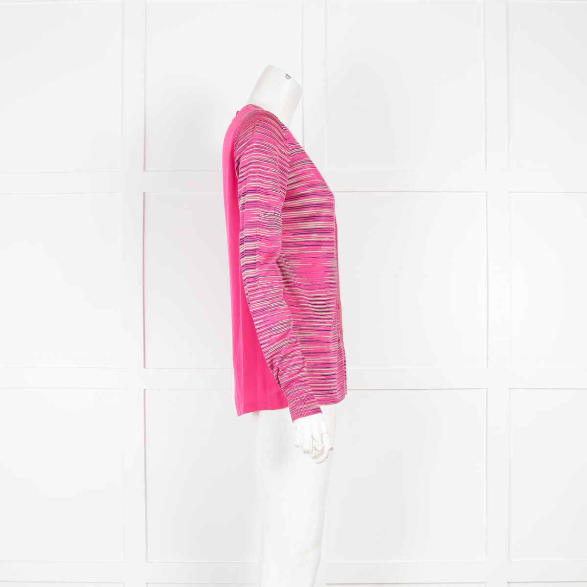 Missoni Pink Stripe V Neck Cardigan
