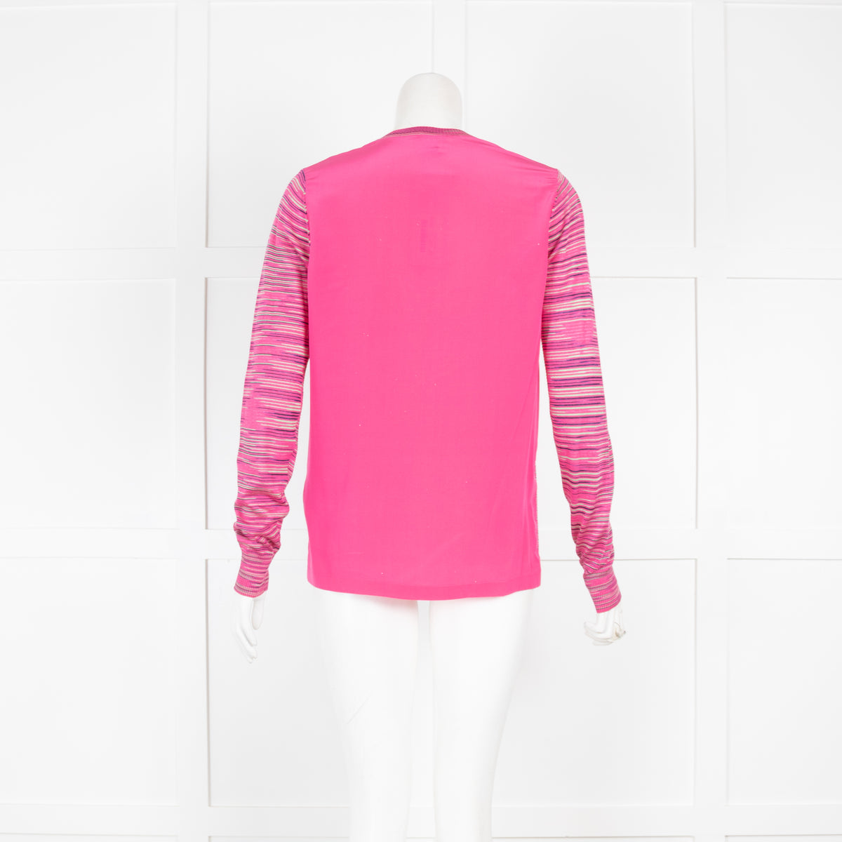 Missoni Pink Stripe V Neck Cardigan