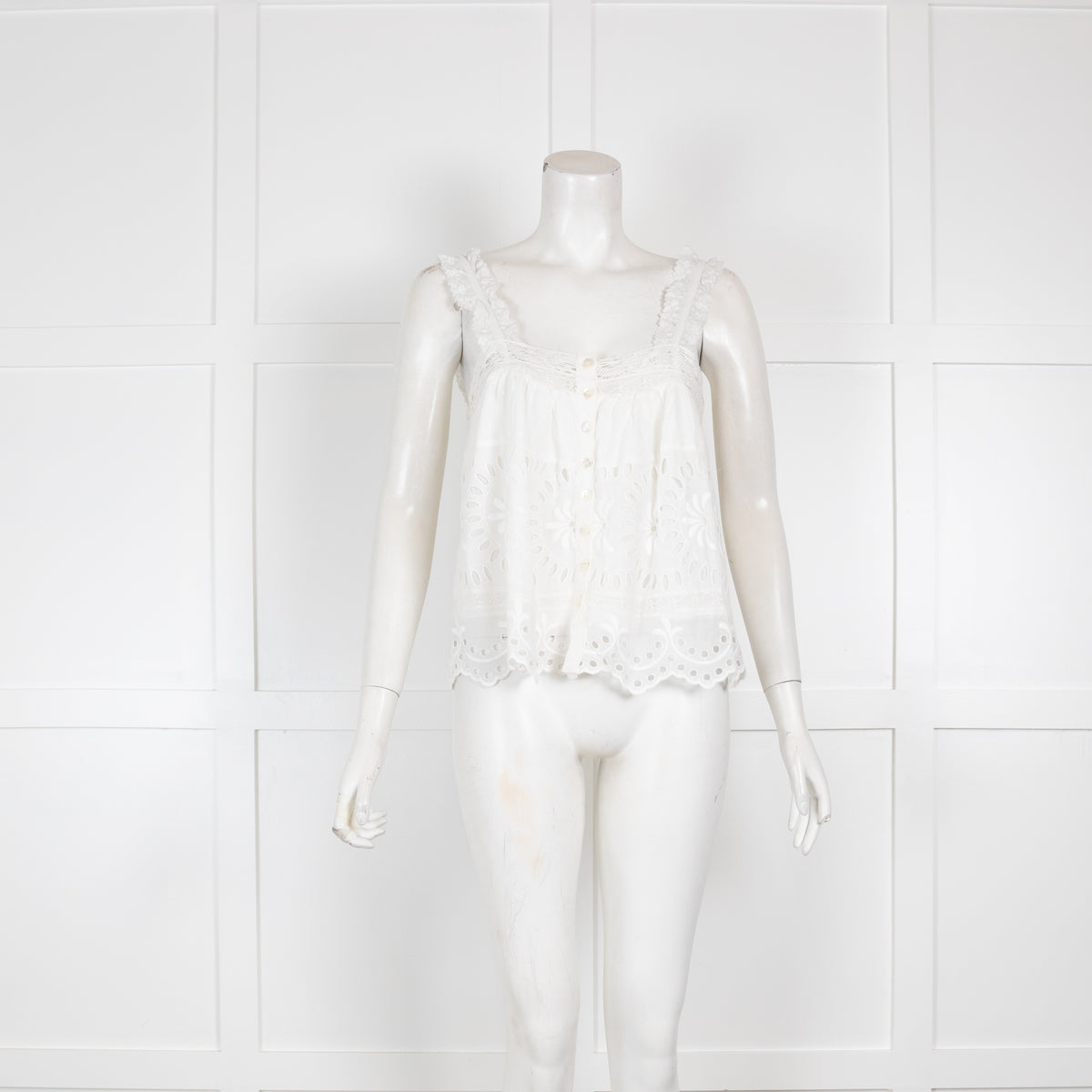 LoveShackFancy Lace Strappy Top