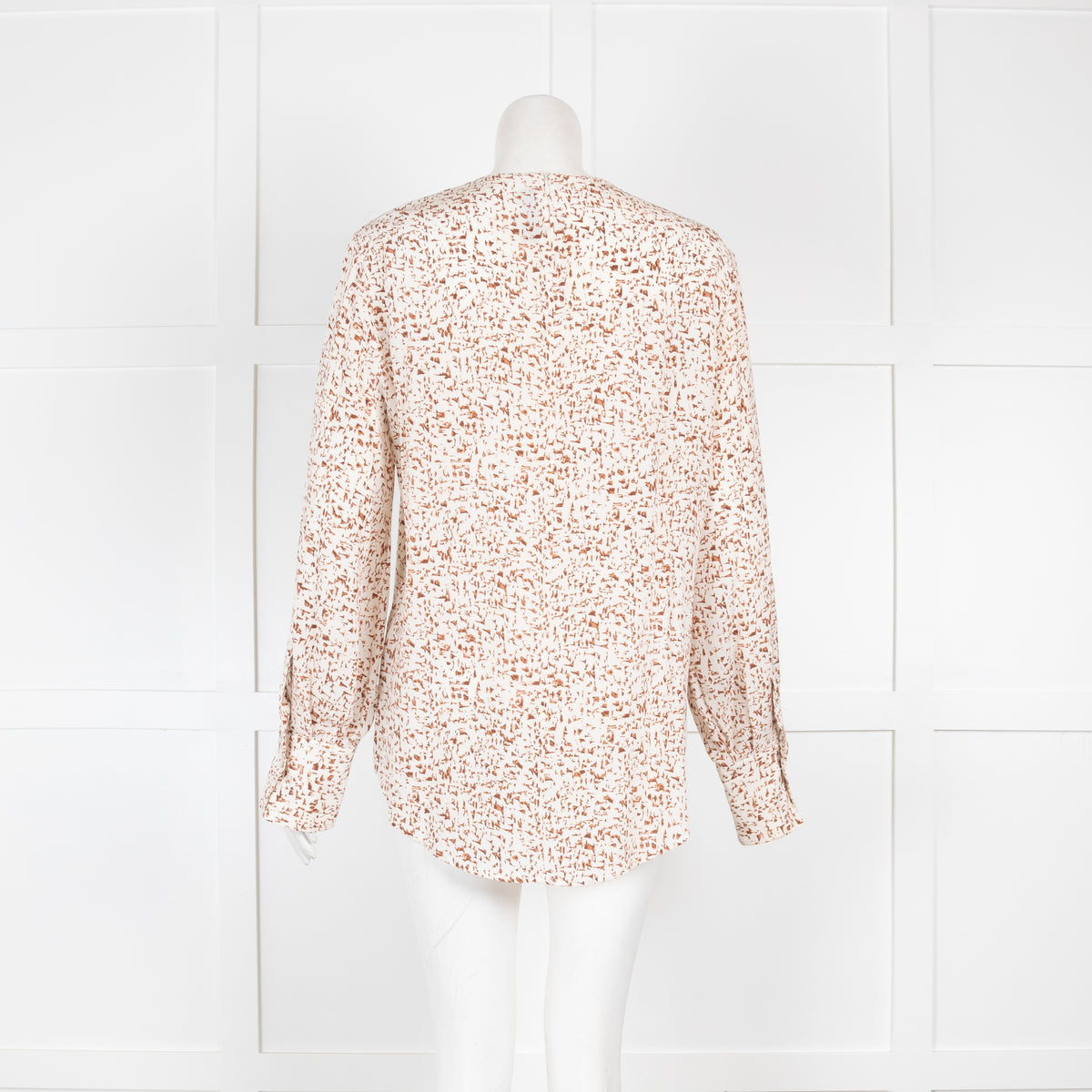 Joseph Cream Gathered Shoulder Blouse