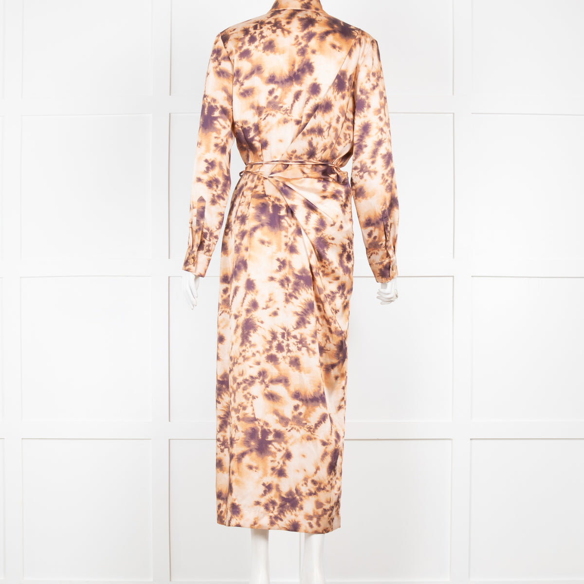 Nanushka Orange Tie Dye Shirt Dress