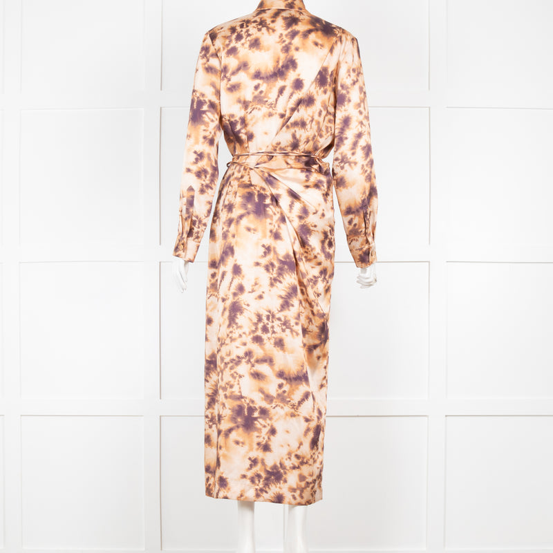 Nanushka Orange Tie Dye Shirt Dress
